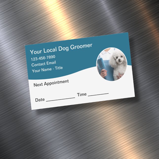 Carte De Visite Magnétique Dog Grooming Customer Magnetic Appointment Cards (Créateur téléchargé)