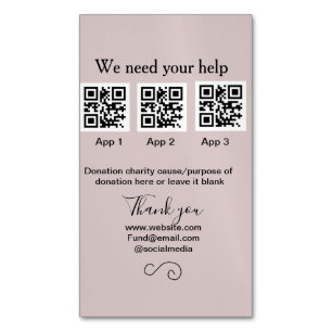 Carte De Visite Magnétique Donation Collection conseil pot ajouter votre q r 