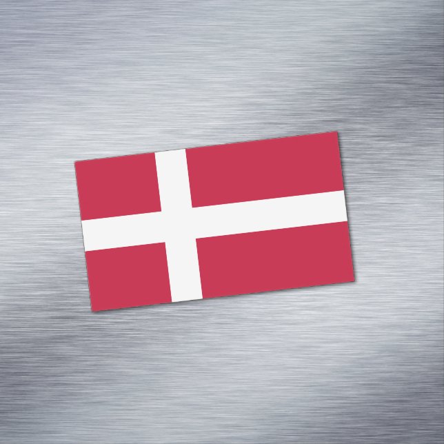 Carte De Visite Magnétique Drapeau du Danemark (In Situ)