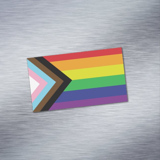 Carte De Visite Magnétique Drapeau progressiste LGBTQIA (In Situ)