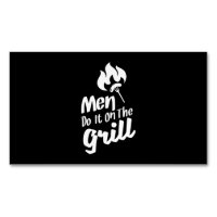 Drôle Les Hommes Du BBQ Le Fument Sur Le Grill