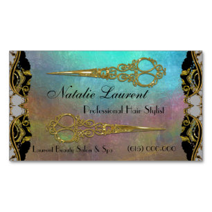 Carte De Visite Magnétique Eaux à double ciseaux professionnelles élégantes