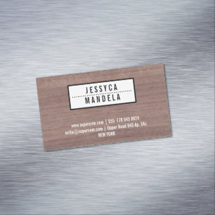 Carte De Visite Magnétique Ébéniste avec Hazel Wood