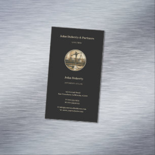 Carte De Visite Magnétique Échelles de justice Élégante photo Vintage