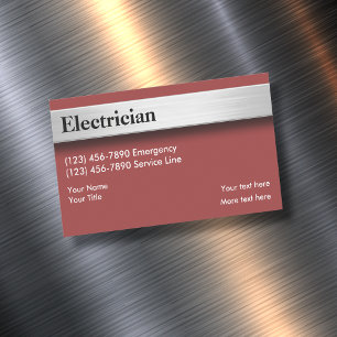 Carte De Visite Magnétique Électricien Conception Moderne