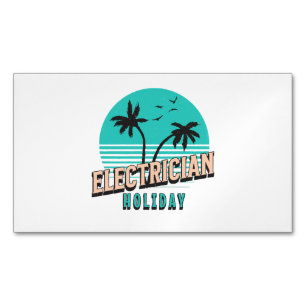 Carte De Visite Magnétique Électricien de vacances