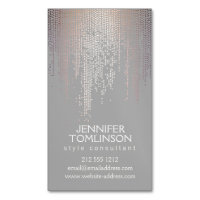 Elégant Blush Confetti Pluie Motif Gris