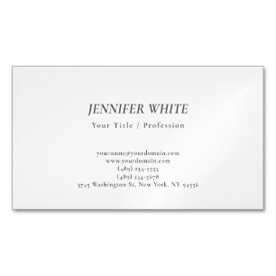 Carte De Visite Magnétique Élégant minimaliste noir et blanc rétro