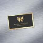 Élégant Moderne Chic Papillon Feuille D'Or Noir