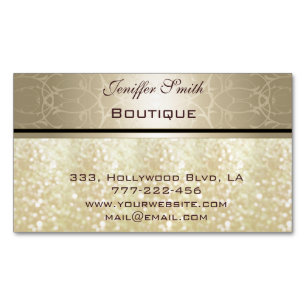 Carte De Visite Magnétique Élégant professionnel, brillance dorée moderne