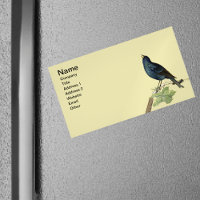 Elégant Vintage noir Oiseau jaune