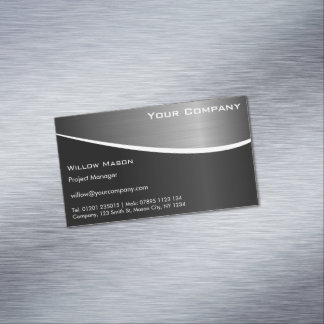Carte de visite magnétique en acier inoxydable noi