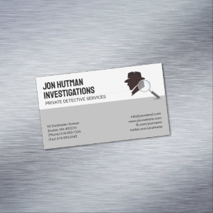 Carte De Visite Magnétique Enquête privée Inspecteur professionnel