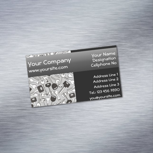 Carte De Visite Magnétique Ensemble de touches Arrière - plan arrière - plan  (In Situ)