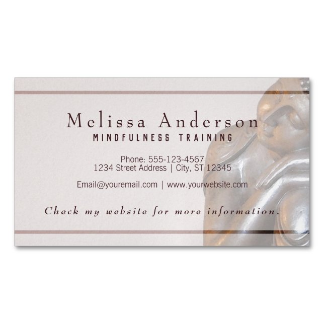 Carte De Visite Magnétique Entraînement de conscience Guérison pacifique Boud (devant)