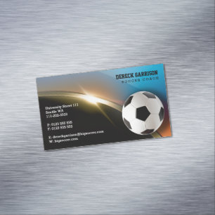 Carte De Visite Magnétique Entraîneur de sports du football du football  