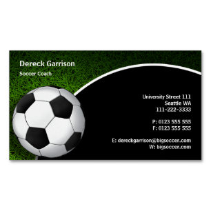 Carte De Visite Magnétique Entraîneur de sports du football du football  