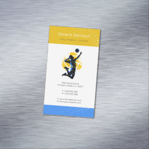 Carte De Visite Magnétique Entraîneur de volley-ball Leçons de pratique de
