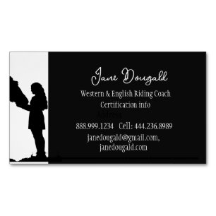 Carte De Visite Magnétique Entraîneur instructeur de formation d'équitation p