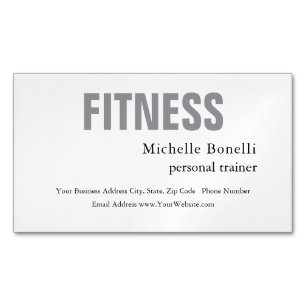 Carte De Visite Magnétique Entraîneur Personnel Fitness Moderne Élégant