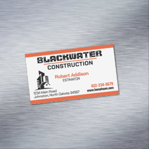 Carte De Visite Magnétique Entreprise de construction commerciale et résident