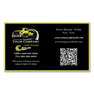 Carte De Visite Magnétique Entreprise de remorquage professionnelle, service