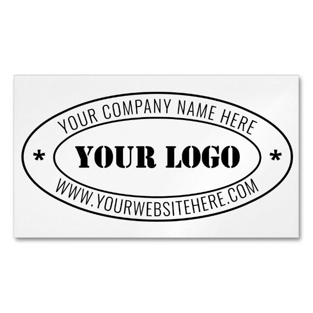 Carte De Visite Magnétique Entreprise Personnalisée - Logo d'entreprise (devant)