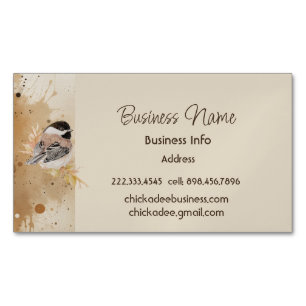 Carte De Visite Magnétique Entreprise personnalisée mésange oiseau d'affaires