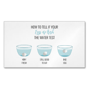 Carte De Visite Magnétique Essai d'oeuf pour l'aimant de rappel client frais