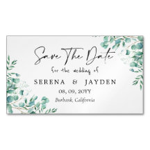 Eucalyptus Watercolor Wedding Enregistrer la date