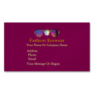 Carte De Visite Magnétique Fashion Eyewear Plum