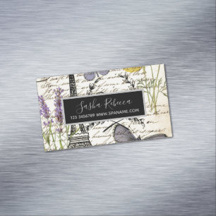 Carte De Visite Magnétique Fashion Salon SPA french eiffel tower Paris