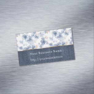Carte De Visite Magnétique Fausse veste en jean bleu nom de l'entreprise site