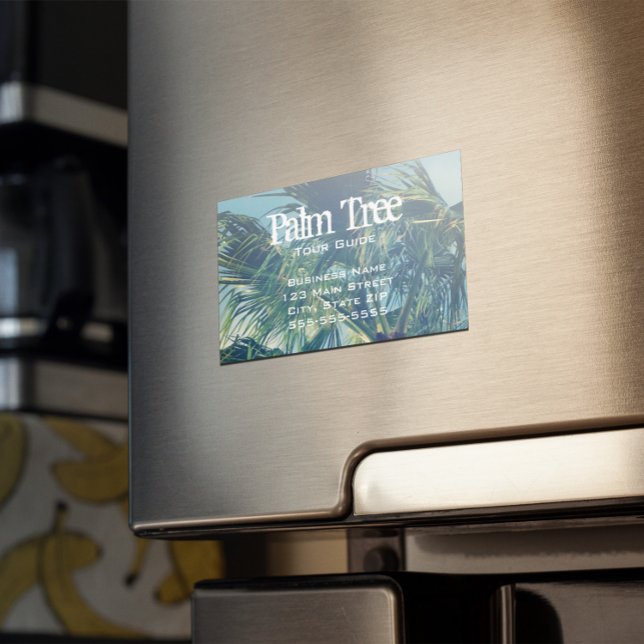 Carte De Visite Magnétique Feuilles de palmier (Create Your Own Palm Tree Photo Business Card Magnets)