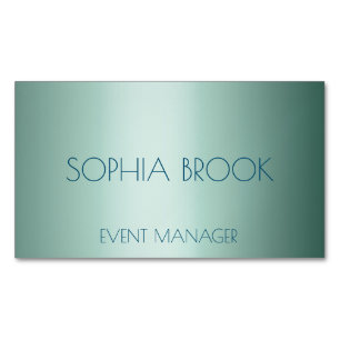 Carte De Visite Magnétique Fibres métalliques bleues personnalisées