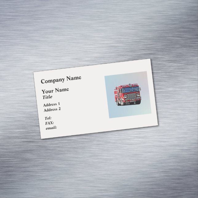 Carte De Visite Magnétique Fire Engine (In Situ)