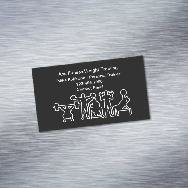 Carte De Visite Magnétique Fitness Personal Trainer And Coach (In Situ)