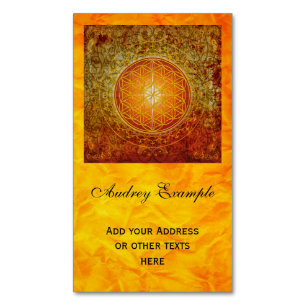 Carte De Visite Magnétique Fleur de DES Lebens - ornement III de la vie/Blume