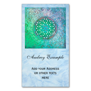 Carte De Visite Magnétique Fleur de vie / Blume des Lebens - Ornement IV