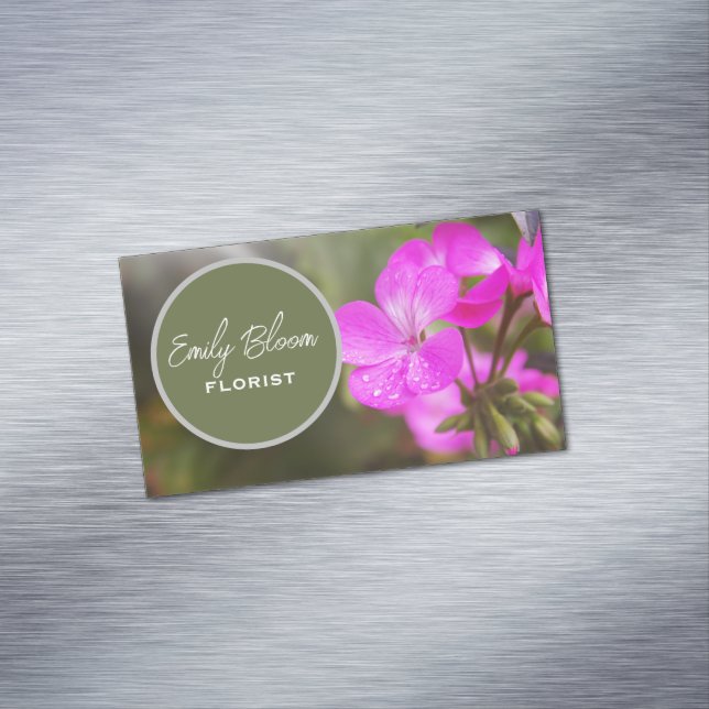Carte De Visite Magnétique Fleuriste, Fleurs (In Situ)