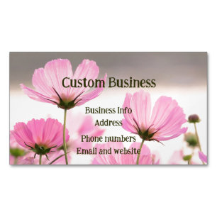 Carte De Visite Magnétique Fleurs de Jardin Cosmos Personnalisées Floral