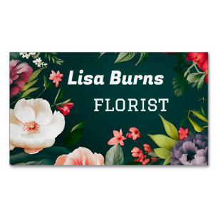 Carte De Visite Magnétique fleurs et feuillage