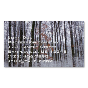 Carte De Visite Magnétique Forêt huppée neige paysage d'hiver Photographie