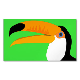 Carte De Visite Magnétique Funny comic cartoon Toucan bird smile