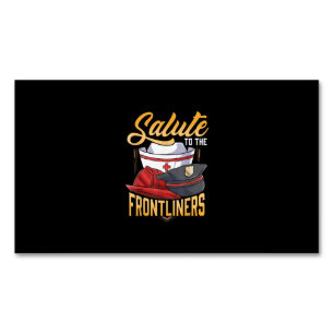 Carte De Visite Magnétique Funny Police Pompier Frontliner Infirmières Cadeau