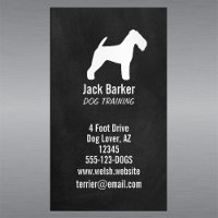 Gallois Terrier Chien Silhouette Chalkboard Style