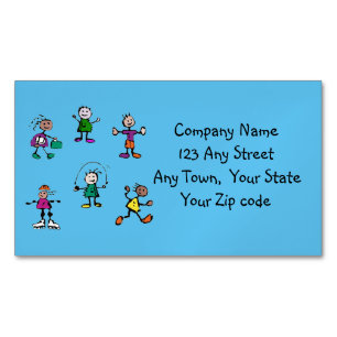 Carte De Visite Magnétique garderie, garderie, enseignant ou garde d'enfants