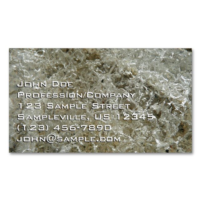 Carte De Visite Magnétique Glace glaciaire Texture nature Abstraite (devant)