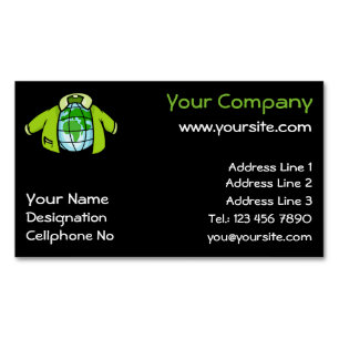 Carte De Visite Magnétique Globe jacket
