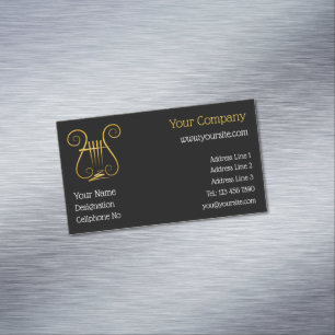 Carte De Visite Magnétique Golden lyre